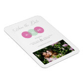 Magnet Flexible Fun Mint & Hot Pink Photo Couple Script Wimshi (Côté Droit)