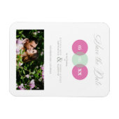 Magnet Flexible Fun Mint & Hot Pink Photo Couple Script Wimshi (Horizontal)