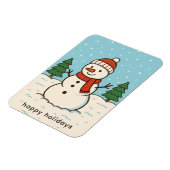 Magnet Flexible Fun Snowman mignon Noël (Côté Gauche)