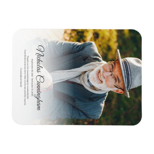 Magnet Flexible Funérailles commémoratives Classique moderne Photo (Horizontal)