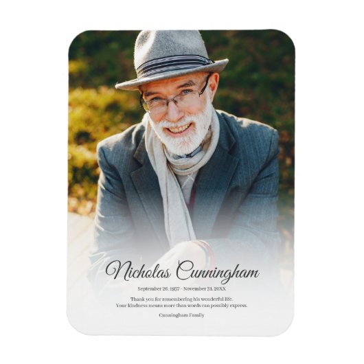Magnet Flexible Funérailles commémoratives Classique moderne Photo (Vertical)