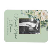 Magnet Flexible Funéraire Mâle Photo Rose élégant (Horizontal)