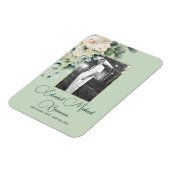 Magnet Flexible Funéraire Mâle Photo Rose élégant (Côté Gauche)