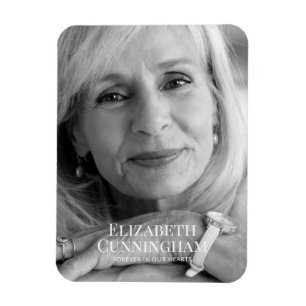 Magnet Flexible Funeral Memorial Classic Simple Photo Card