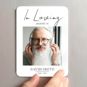 Magnet Flexible Funeral Memory Photo for Grandpa Sympathy Keepsake