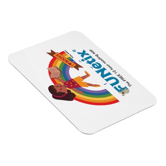 Magnet Flexible FUNetix 12 heures de lecture app Rainbow aimant (Côté Droit)