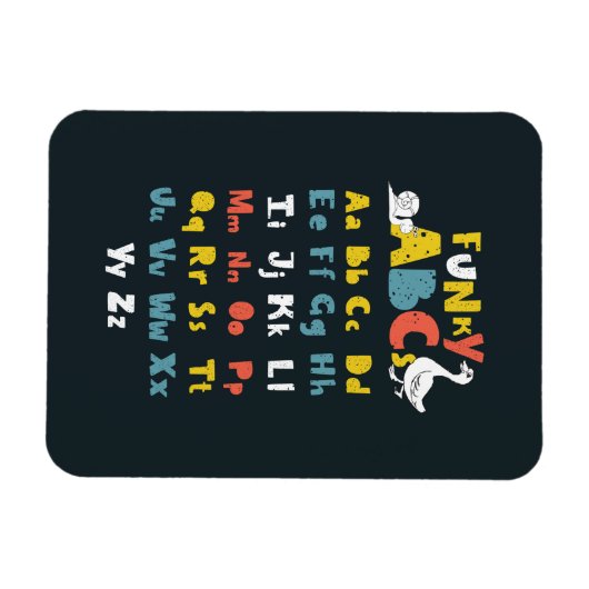Magnet Flexible Funky ABC Early Learning ABC Learning ABC Art (Horizontal)