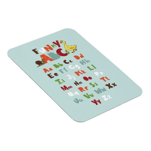 Magnet Flexible Funky ABC Early Learning ABC Learning ABC Art (Côté Droit)