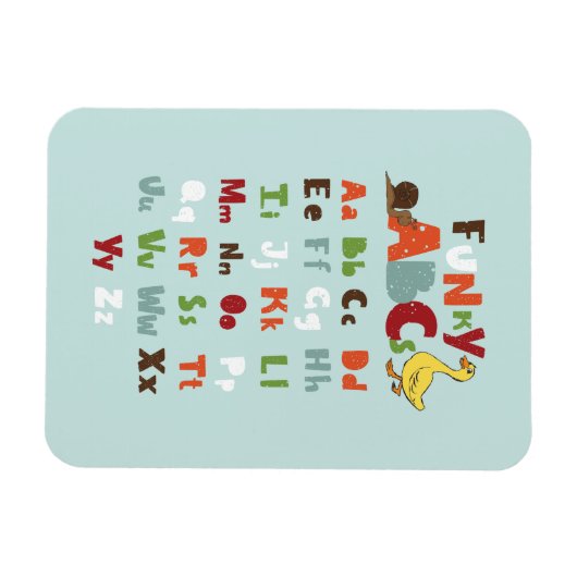 Magnet Flexible Funky ABC Early Learning ABC Learning ABC Art (Horizontal)