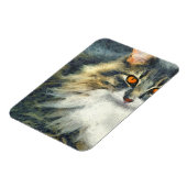 Magnet Flexible Funky Maine Coon Cat Art (Côté Gauche)