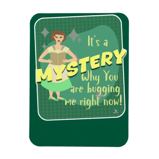Magnet Flexible Funky Mystery Snark Retro Lecture Femme au foyer (Vertical)