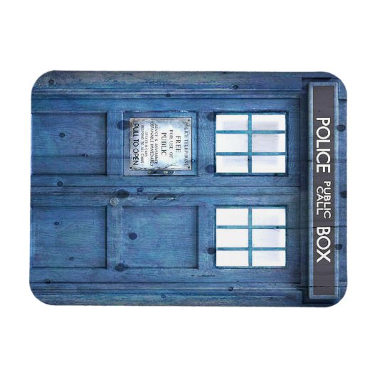 Magnet Flexible Funky Police phone Public Call Box (Horizontal)
