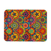 Magnet Flexible Funky Retro couleur Motif Mandala (Horizontal)