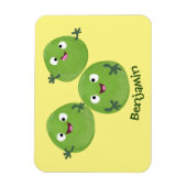 Magnet Flexible Funny Brussels sprouts légumes caricature (Vertical)