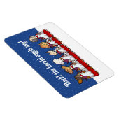 Magnet Flexible Funny Carol Singing Dogs Christmas Pug Pomeranian (Côté Droit)
