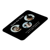 Magnet Flexible Funny Chien & Couple Photo Wedding Enregistrer la (Côté Gauche)