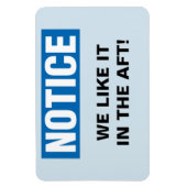 Magnet Flexible Funny Cruise Cabine Door - We Like it in the Aft! (Vertical)