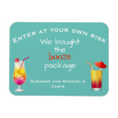 Magnet Flexible Funny Cruse Door Personalized Booze Package Cabine (Horizontal)