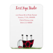 Magnet Flexible Funny Ladybug Dead Bug Yoga Pose (Vertical)