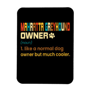 Magnet Flexible Funny Mahratta Greyhound Vintage Retro Chien Maman