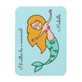 Magnet Flexible Funny Mermaid nom personnalisé et aimant texte (Vertical)