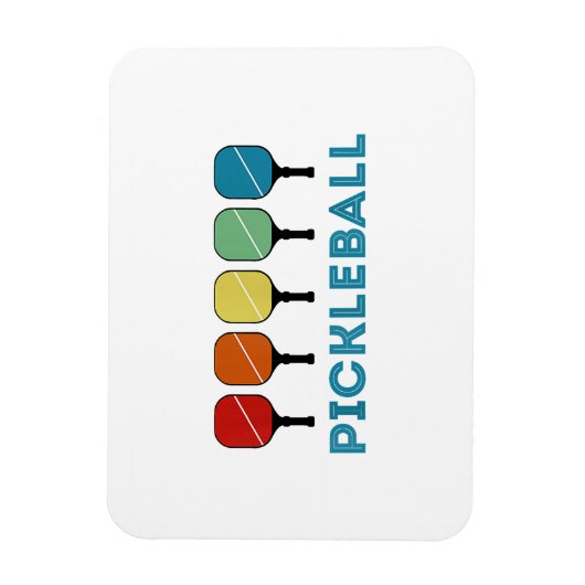 Magnet Flexible Funny Pickleball Retro Vintage (Vertical)