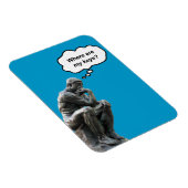 Magnet Flexible Funny Rodin's Thinker Statue - Où sont mes clés ? (Côté Droit)