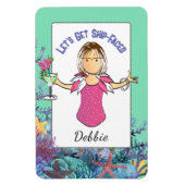 Magnet Flexible Funny Saying Female Cartoon Fun Tropical Cruise (Vertical)