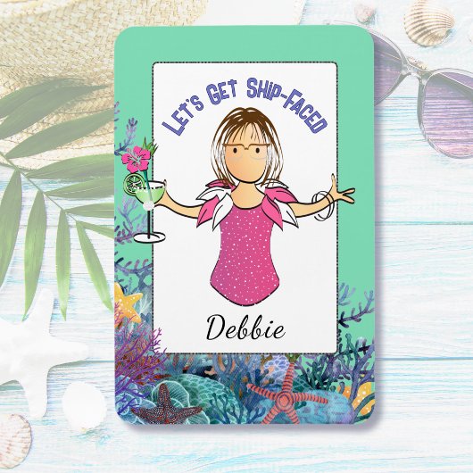 Magnet Flexible Funny Saying Female Cartoon Fun Tropical Cruise