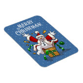 Magnet Flexible Funny Snowman Merry Christmas Surprise Cartoon (Côté Droit)
