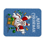 Magnet Flexible Funny Snowman Merry Christmas Surprise Cartoon (Horizontal)