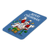 Magnet Flexible Funny Snowman Merry Christmas Surprise Cartoon (Côté Gauche)