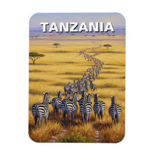 Magnet Flexible Funny Tanzanie Serengeti National Park Zebra