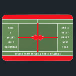 Magnet Flexible Funny Tennis Christmas Card<br><div class="desc">Des cartes-cadeaux de Noël de tennis créatives avec court de tennis conçu comme un cadeau de Noël. Modifiez le texte pour personnaliser facilement.</div>