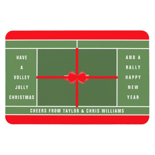 Magnet Flexible Funny Tennis Christmas Card (Horizontal)