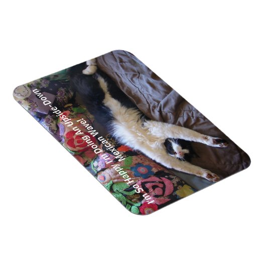 Magnet Flexible FunnyTuxedo Chat Cute faisant un aimant à vague me (Côté Droit)