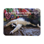 Magnet Flexible FunnyTuxedo Chat Cute faisant un aimant à vague me (Horizontal)