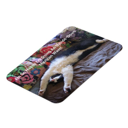 Magnet Flexible FunnyTuxedo Chat Cute faisant un aimant à vague me (Côté Gauche)