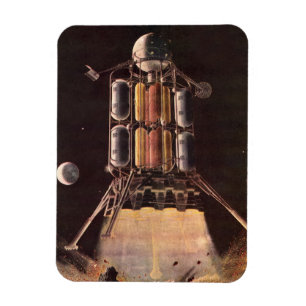 Magnet Flexible Fusée de science-fiction vintage décollant de la p