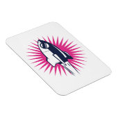 Magnet Flexible Fusée spatiale rétro (Côté Droit)