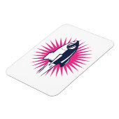 Magnet Flexible Fusée spatiale rétro (Côté Gauche)