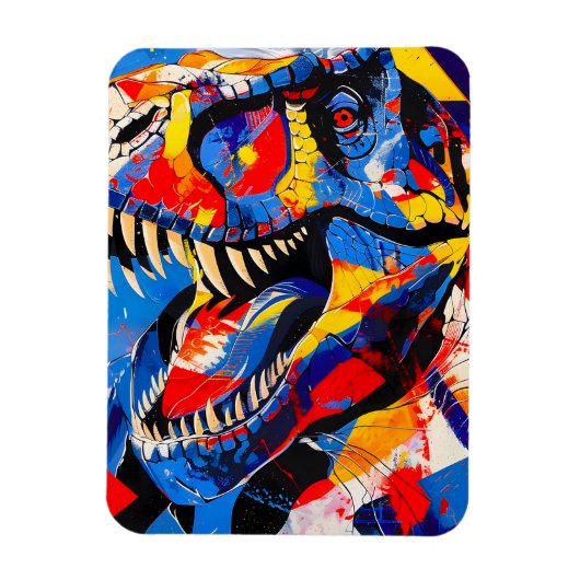 Magnet Flexible Fusion de T-rex Dinosaur sauvage (Vertical)