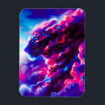 Magnet Flexible Futuristic Cosmic Neon Leopard<br><div class="desc">A powerful cosmic leopard emerging from vibrant clouds of neon pink,  electric blue,  and deep violet.</div>