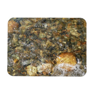 Magnet Flexible Galets brun et gris usés par la rivière Abstrait n