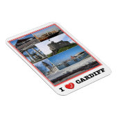 Magnet Flexible Galles - Cardiff - I Love - (Côté Droit)