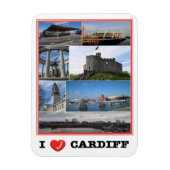Magnet Flexible Galles - Cardiff - I Love - (Vertical)