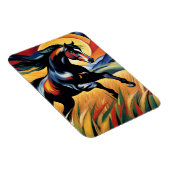 Magnet Flexible Galloping de chevaux dans un champ de blé (Côté Droit)