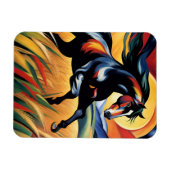 Magnet Flexible Galloping de chevaux dans un champ de blé (Horizontal)