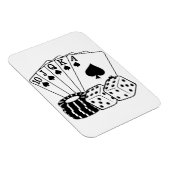 Magnet Flexible Gambling Casino Cartes Dice Poker Chips Art (Côté Droit)