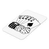 Magnet Flexible Gambling Casino Cartes Dice Poker Chips Art (Côté Gauche)